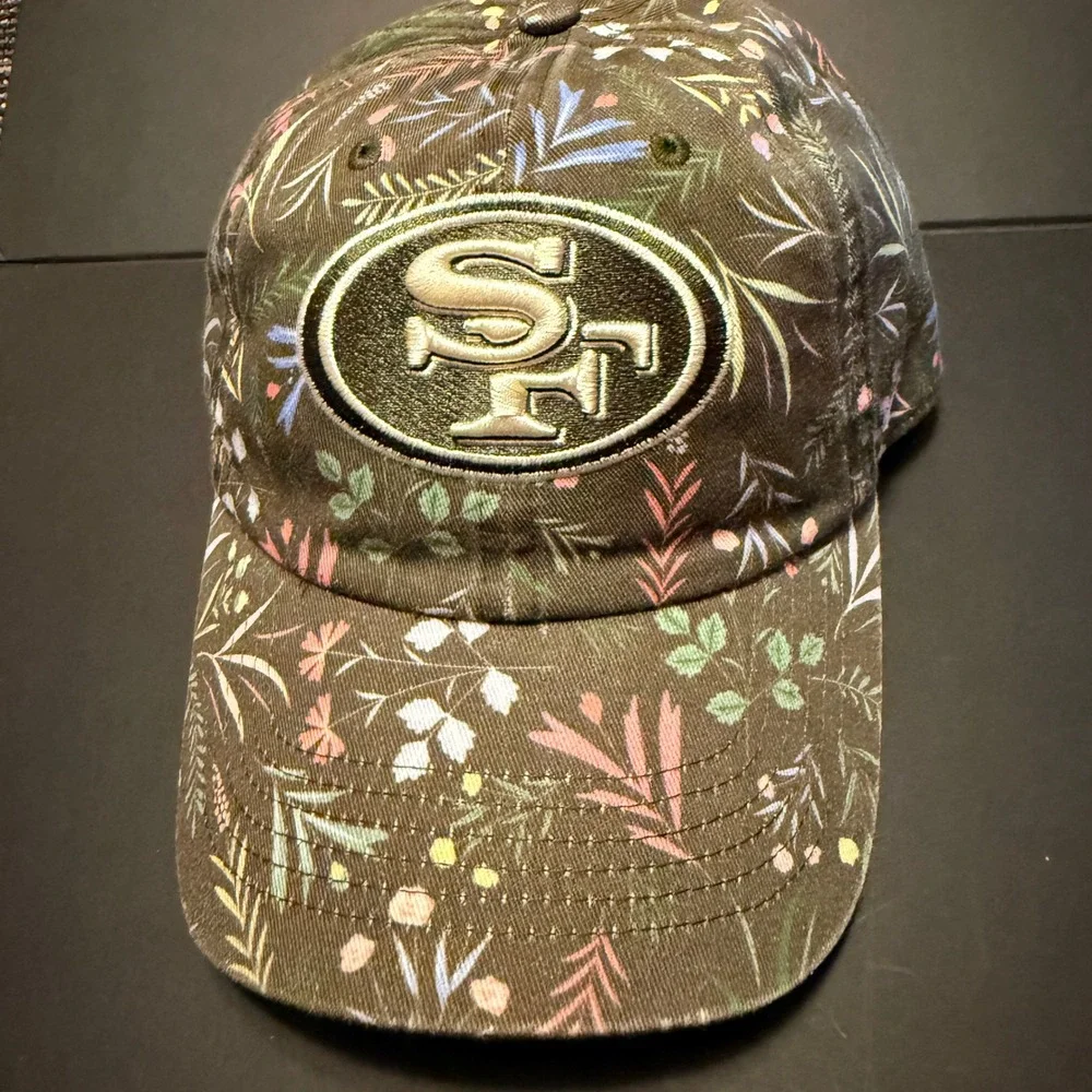 '47 Brand San Francisco 49ers Hat Women OS Olive Green New Floral NFL Clean Up